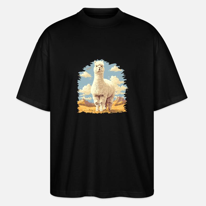 Alpaca Alpacas Alpaca - Stanley/Stella Oversized Unisex Organic T-shirt Blaster 2.0 - black