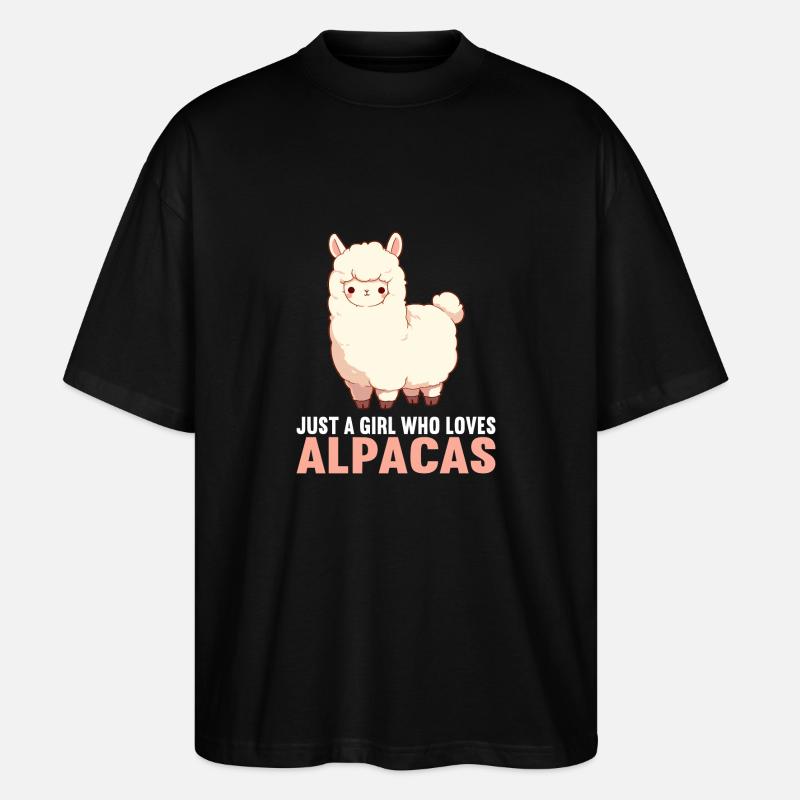 Alpaca Alpacas Alpaca - Stanley/Stella Oversized Unisex Organic T-shirt Blaster 2.0 - black