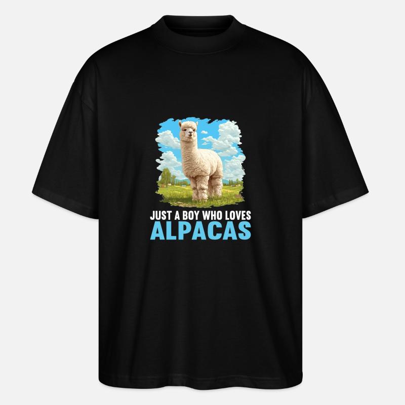 Alpaca Alpacas Alpaca - Stanley/Stella Oversized Unisex Organic T-shirt Blaster 2.0 - black