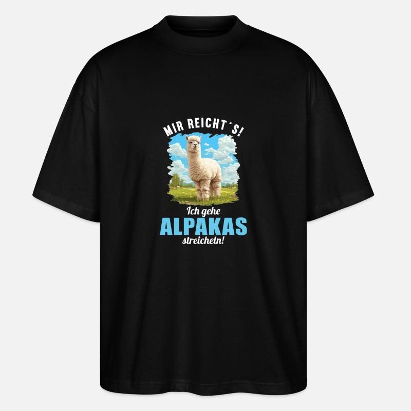 Alpaca Alpacas Alpaca - Stanley/Stella Oversized Unisex Organic T-shirt Blaster 2.0 - black