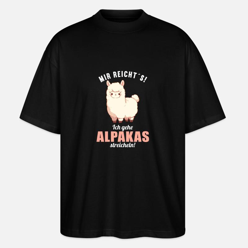 Alpaca Alpacas Alpaca - Stanley/Stella Oversized Unisex Organic T-shirt Blaster 2.0 - black