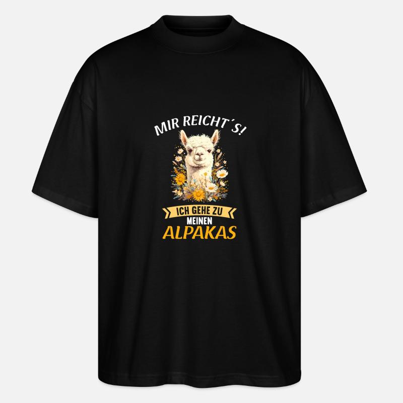 Alpaca Alpacas Alpaca - Stanley/Stella Oversized Unisex Organic T-shirt Blaster 2.0 - black