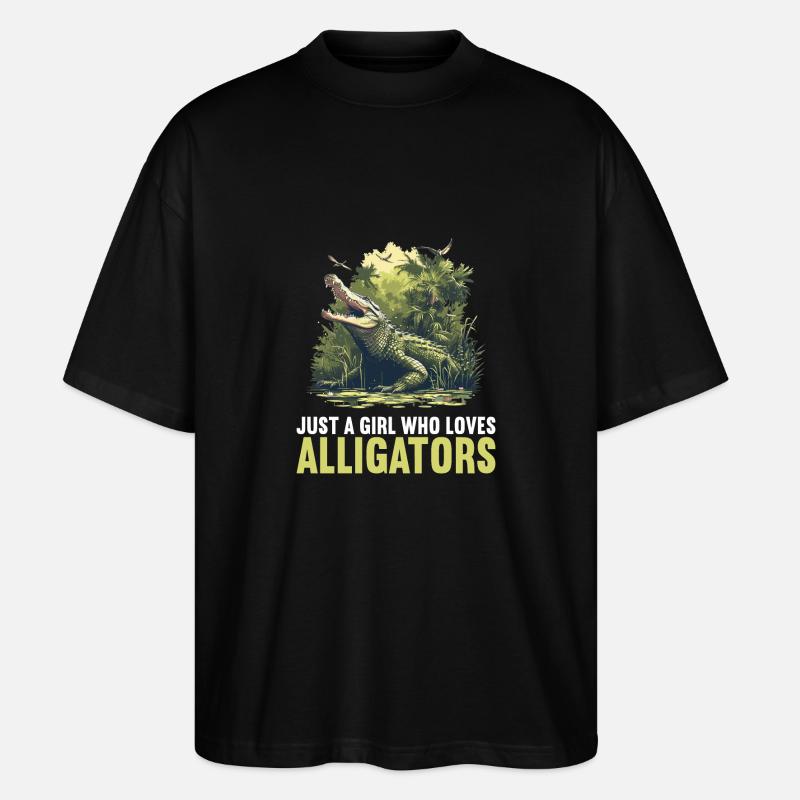 Alligatoren Alligator - Stanley/Stella Oversized Unisex Bio T-Shirt Blaster 2.0 - Schwarz
