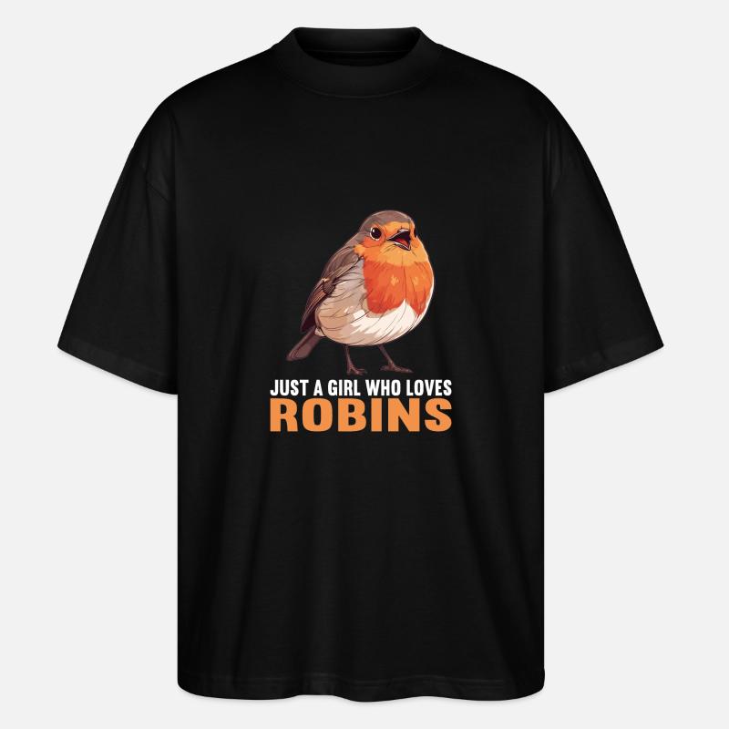 Robin Rotkehlchen - T-shirt bio Blaster 2.0 coupe oversize Stanley/Stella Unisexe - noir