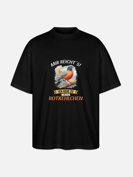 Robin Rotkehlchen - Stanley/Stella Oversized Unisex Organic T-shirt Blaster 2.0 - black
