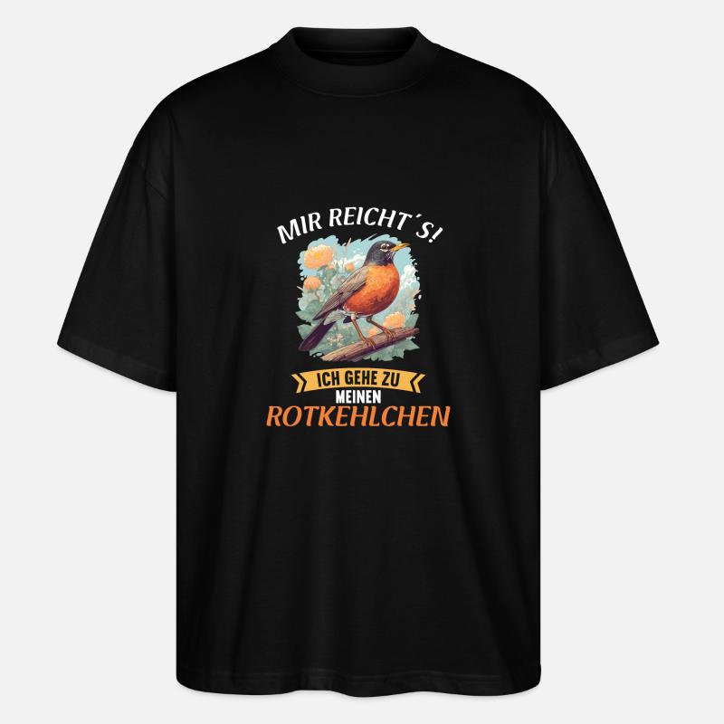 Robin Rotkehlchen - T-shirt bio Blaster 2.0 coupe oversize Stanley/Stella Unisexe - noir