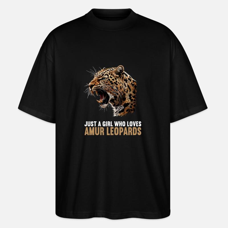 Léopard de l’Amour Amurleoparden Amurleopard - T-shirt bio Blaster 2.0 coupe oversize Stanley/Stella Unisexe - noir