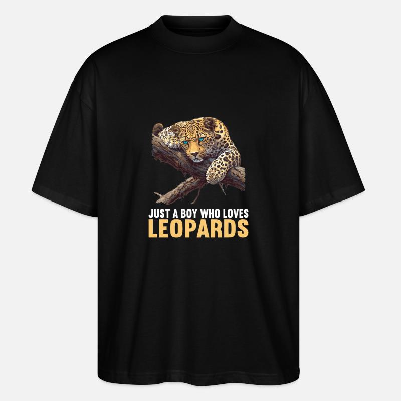 Leoparden Leopard - Stanley/Stella Oversized Unisex Bio T-Shirt Blaster 2.0 - Schwarz