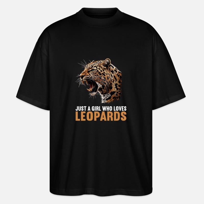 Leoparden Leopard - Stanley/Stella Oversized Unisex Bio T-Shirt Blaster 2.0 - Schwarz