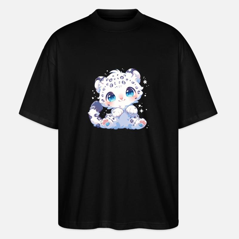 Snow Leopard Schneeleoparden Schneeleopard - Stanley/Stella Oversized Unisex Organic T-shirt Blaster 2.0 - black