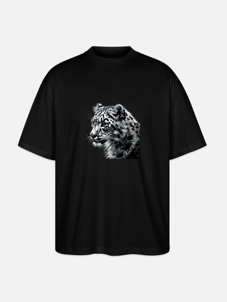 Snow Leopard Schneeleoparden Schneeleopard - Stanley/Stella Oversized Unisex Organic T-shirt Blaster 2.0 - black