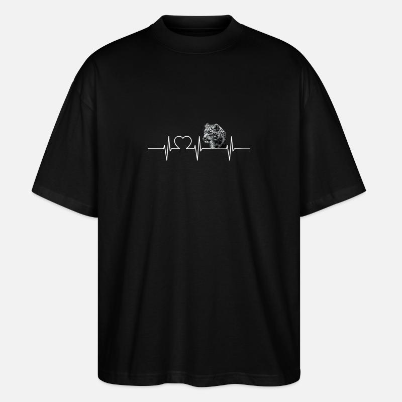 Léopard des neiges Schneeleoparden Schneeleopard - T-shirt bio Blaster 2.0 coupe oversize Stanley/Stella Unisexe - noir