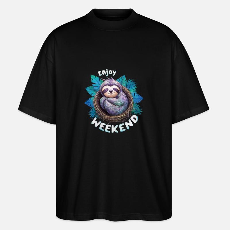 PROFITEZ DU WEEK-END - T-shirt bio Blaster 2.0 coupe oversize Stanley/Stella Unisexe - noir