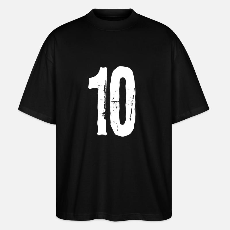 Numéro 10 ! Capitaine ! - T-shirt bio Blaster 2.0 coupe oversize Stanley/Stella Unisexe - noir