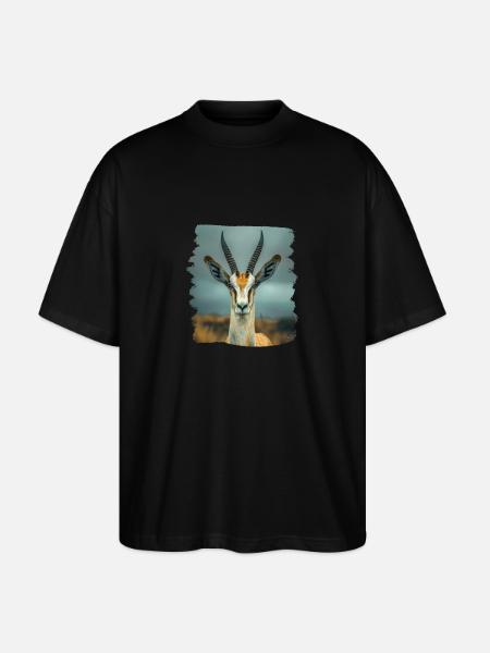 Antelope Antilopen Antilope - Stanley/Stella Oversized Unisex Organic T-shirt Blaster 2.0 - black