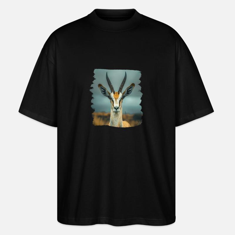 Antelope Antilopen Antilope - Stanley/Stella Oversized Unisex Bio T-Shirt Blaster 2.0 - Schwarz