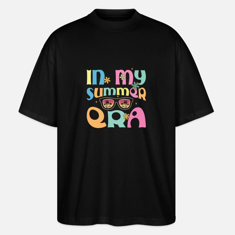 Sommer Feeling Bunt Geschenk - Stanley/Stella Oversized Unisex Bio T-Shirt Blaster 2.0 - Schwarz