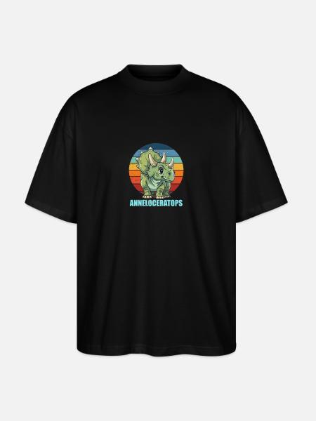 Idée cadeau anneloceratops pour Anne - T-shirt bio Blaster 2.0 coupe oversize Stanley/Stella Unisexe - noir