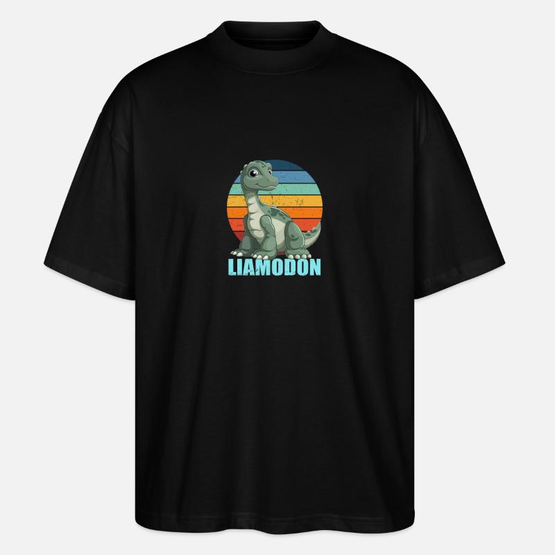 Liamodon Geschenkidee für Liam - Stanley/Stella Oversized Unisex Bio T-Shirt Blaster 2.0 - Schwarz
