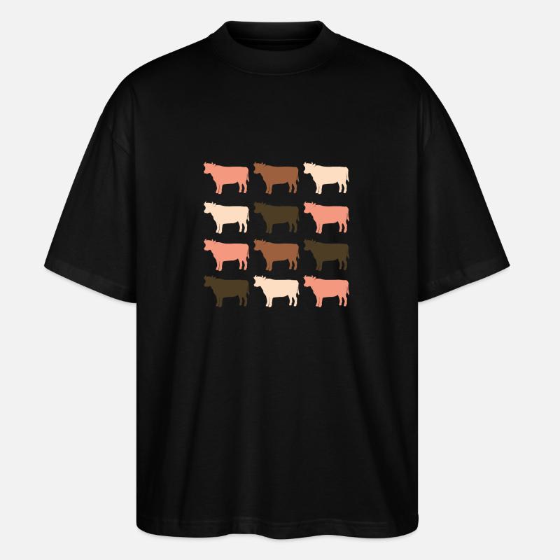 Kühe - Stanley/Stella Oversized Unisex Bio T-Shirt Blaster 2.0 - Schwarz