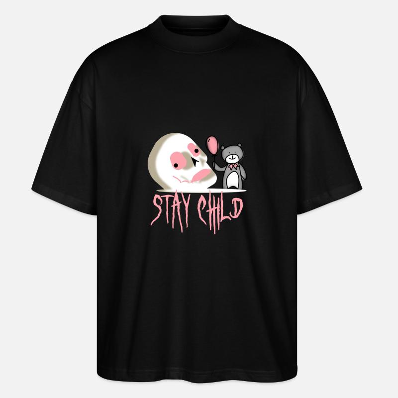 Mädchenhaft bleib kindlich - Stanley/Stella Oversized Unisex Bio T-Shirt Blaster 2.0 - Schwarz