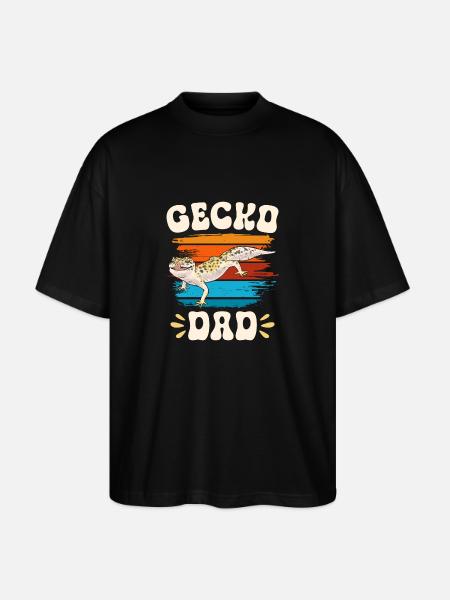 Leopard Gecko Reptile Pet Gecko - Stanley/Stella Oversized Unisex Organic T-shirt Blaster 2.0 - black