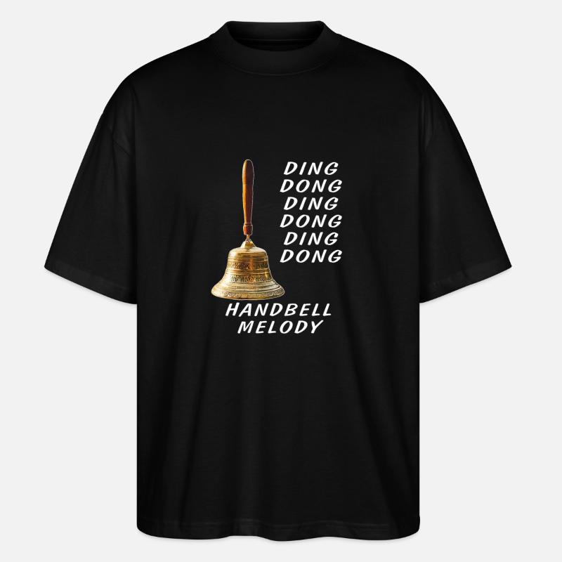 DING DONG HANDBELL MELODY - Stanley/Stella Oversized Unisex Organic T-shirt Blaster 2.0 - black