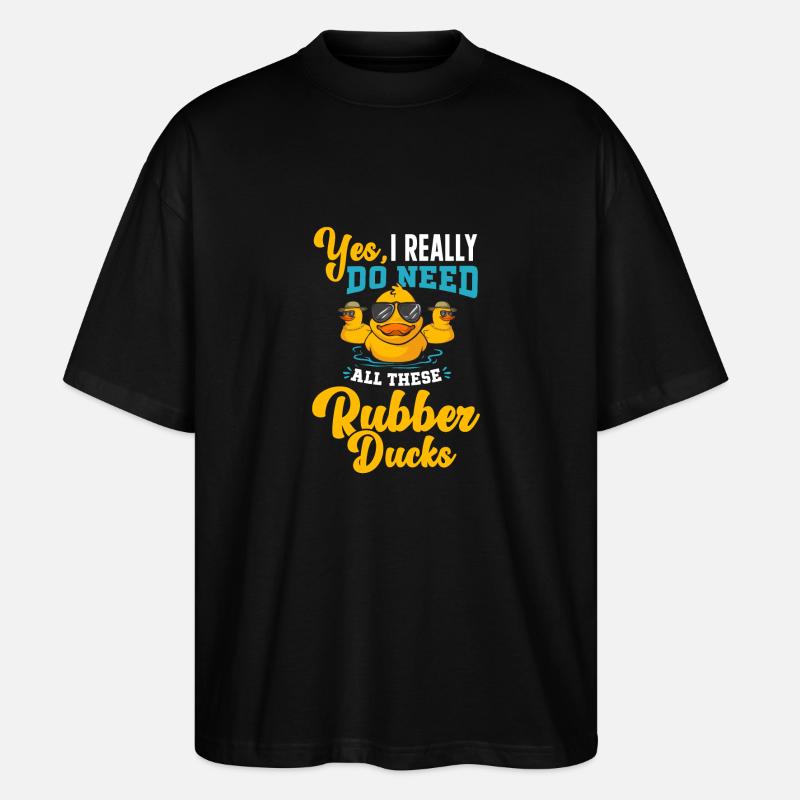 Rubber Duck Rubber Duck - Stanley/Stella Oversized Unisex Organic T-shirt Blaster 2.0 - black