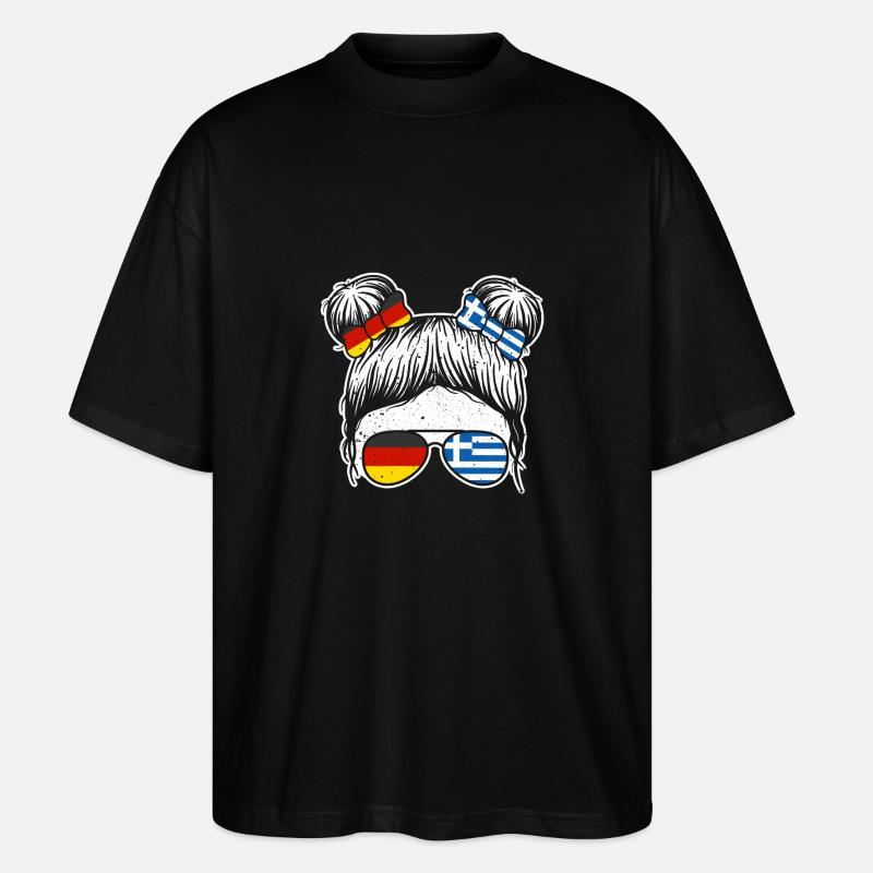 Grecs Allemagne Grèce - T-shirt bio Blaster 2.0 coupe oversize Stanley/Stella Unisexe - noir