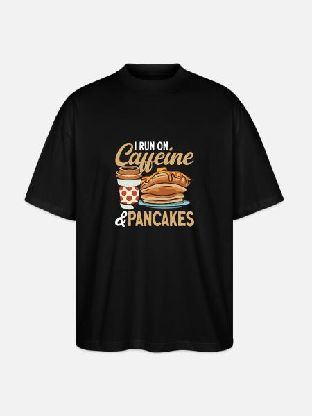 Pancake Breakfast Pancakes - Stanley/Stella Oversized Unisex Organic T-shirt Blaster 2.0 - black