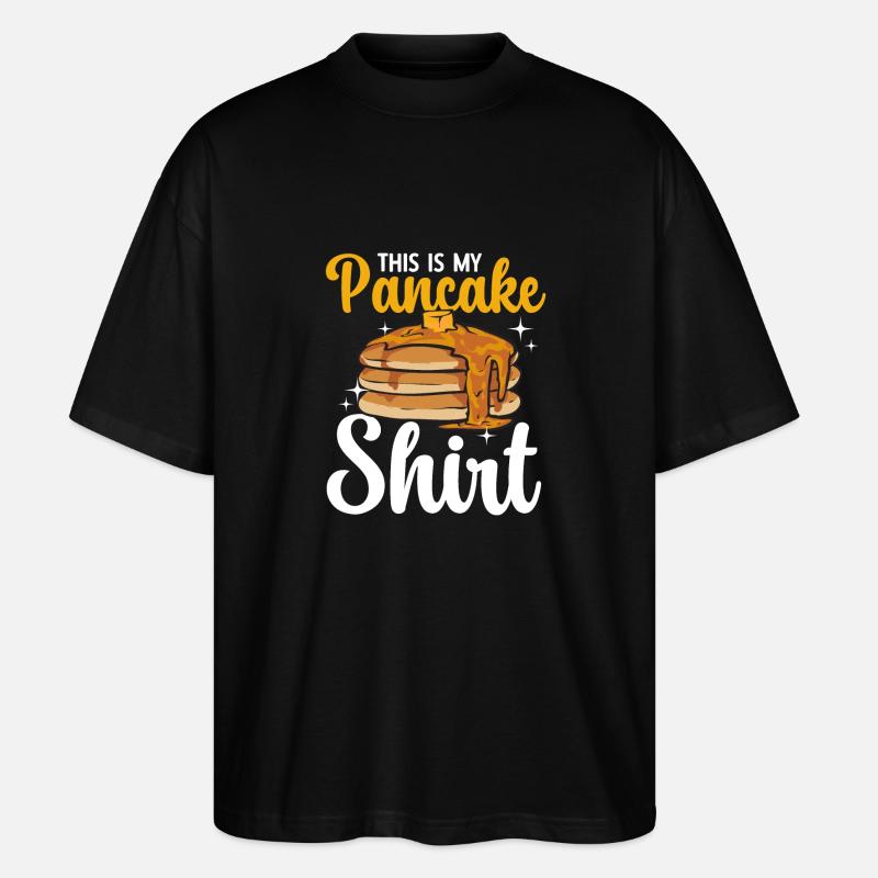 Pancake Breakfast Pancakes - Stanley/Stella Oversized Unisex Organic T-shirt Blaster 2.0 - black