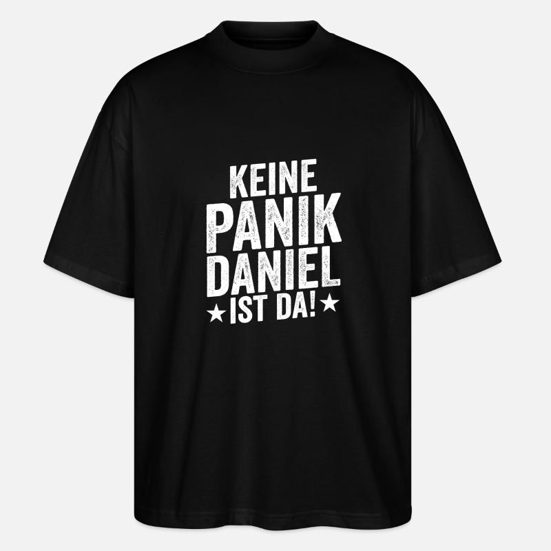 First name Daniel - Stanley/Stella Oversized Unisex Organic T-shirt Blaster 2.0 - black