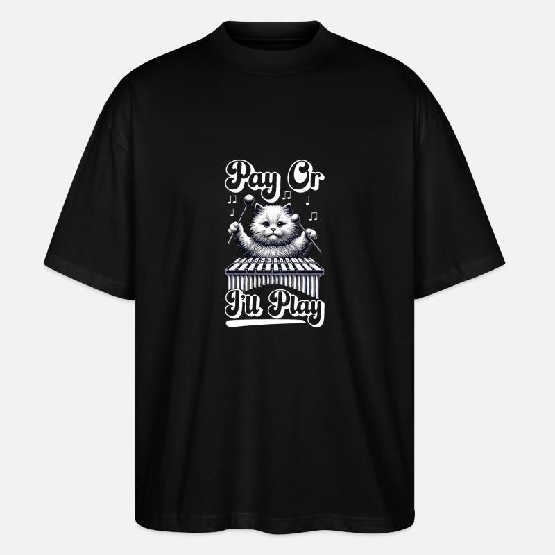 Vibraphon, vibraphonist - Stanley/Stella Oversized Unisex Organic T-shirt Blaster 2.0 - black