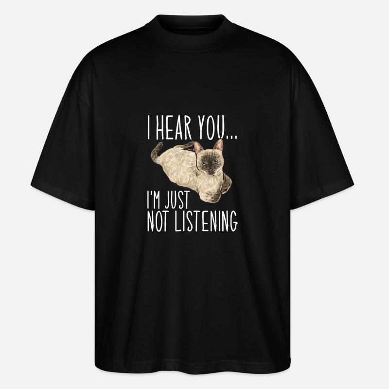 Siamese Cat Siamese Cat - Stanley/Stella Oversized Unisex Organic T-shirt Blaster 2.0 - black