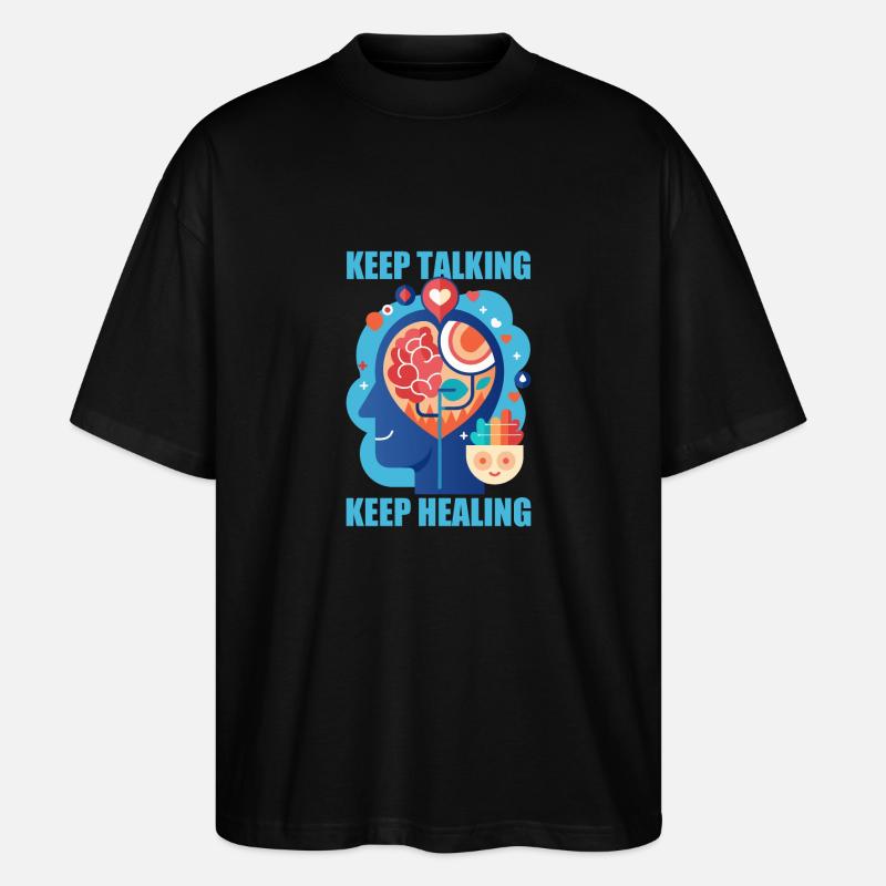 Depression Hilfe - Mental Breakdown - Stanley/Stella Oversized Unisex Bio T-Shirt Blaster 2.0 - Schwarz