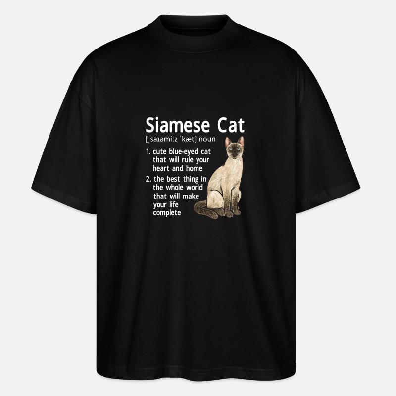 Siamese Cat Siamese Cat - Stanley/Stella Oversized Unisex Organic T-shirt Blaster 2.0 - black