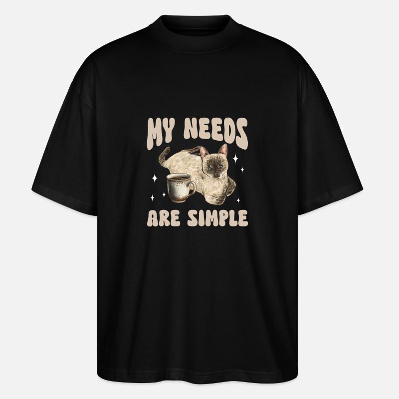 Siamkatze Katze Siamese - Stanley/Stella Oversized Unisex Bio T-Shirt Blaster 2.0 - Schwarz