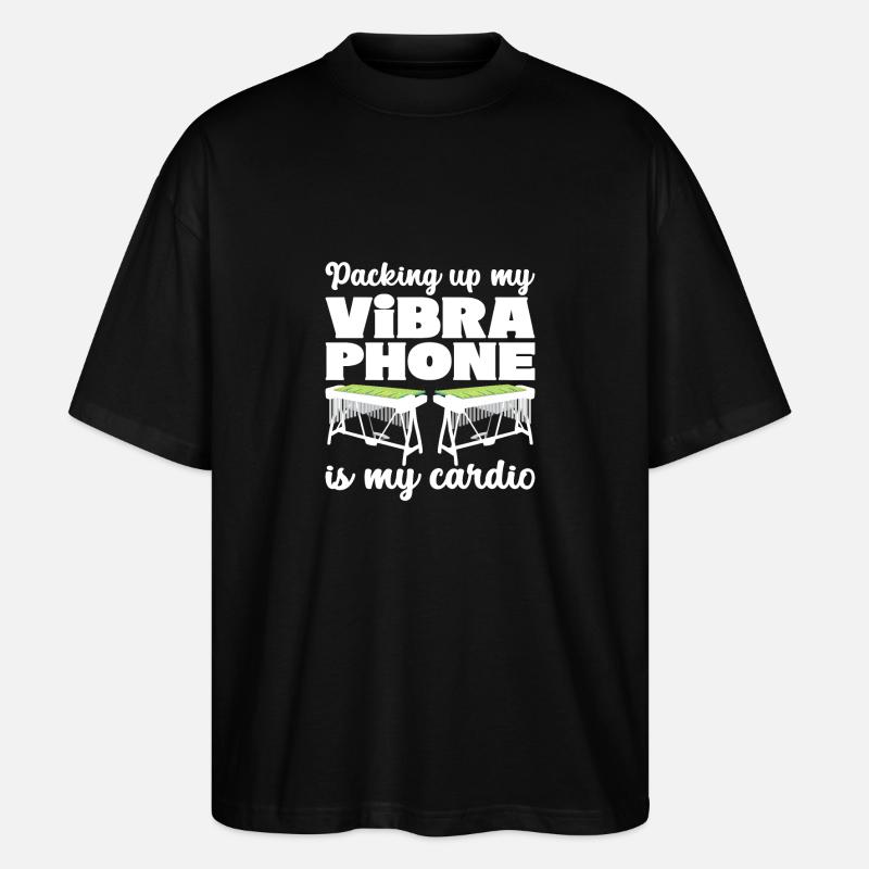 Vibraphon, vibraphonist - Stanley/Stella Oversized Unisex Organic T-shirt Blaster 2.0 - black