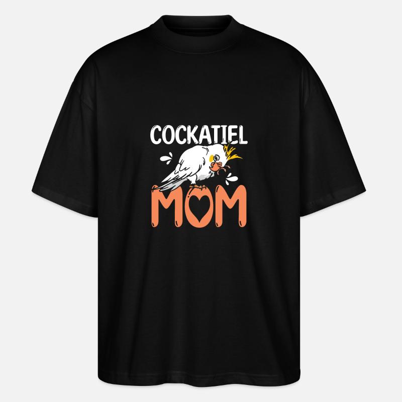 Maman calopsitte - T-shirt bio Blaster 2.0 coupe oversize Stanley/Stella Unisexe - noir