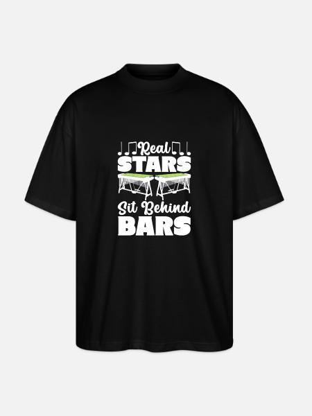 Vibraphon, vibraphonist - Stanley/Stella Oversized Unisex Organic T-shirt Blaster 2.0 - black