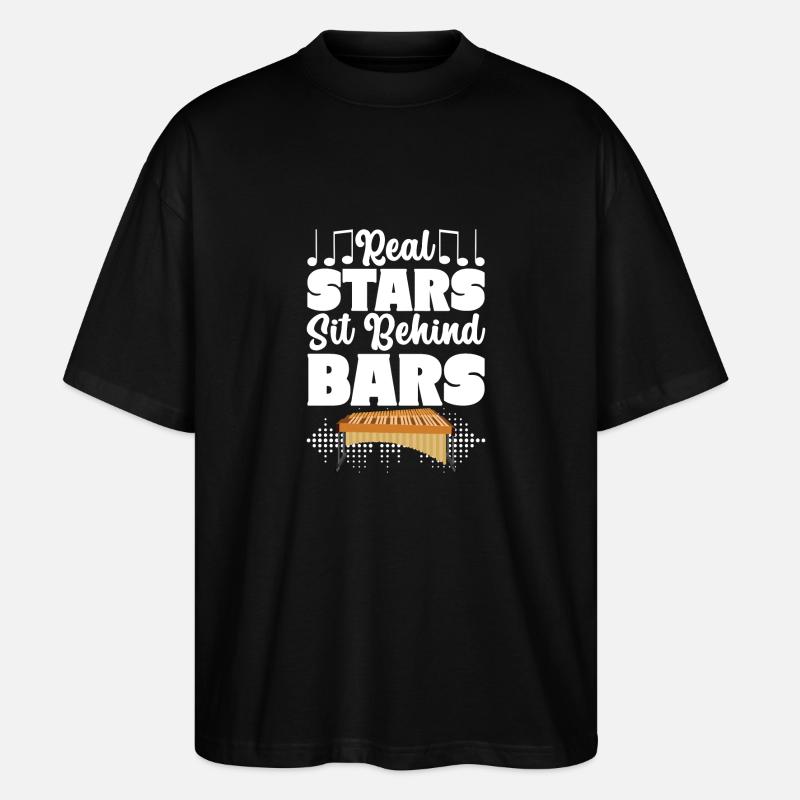 Vibraphon, vibraphonist - Stanley/Stella Oversized Unisex Organic T-shirt Blaster 2.0 - black