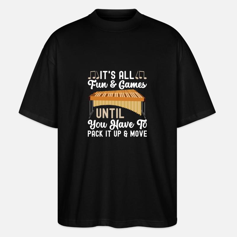 Vibraphon, vibraphonist - Stanley/Stella Oversized Unisex Organic T-shirt Blaster 2.0 - black