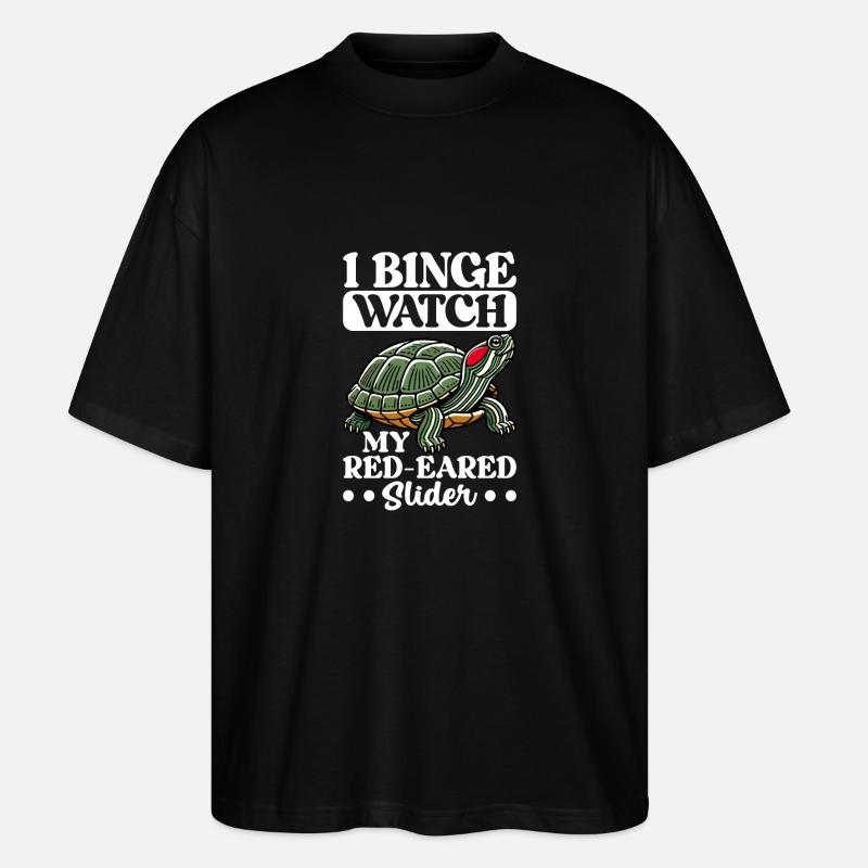 Turtle Red-eared Turtle - Stanley/Stella Oversized Unisex Organic T-shirt Blaster 2.0 - black