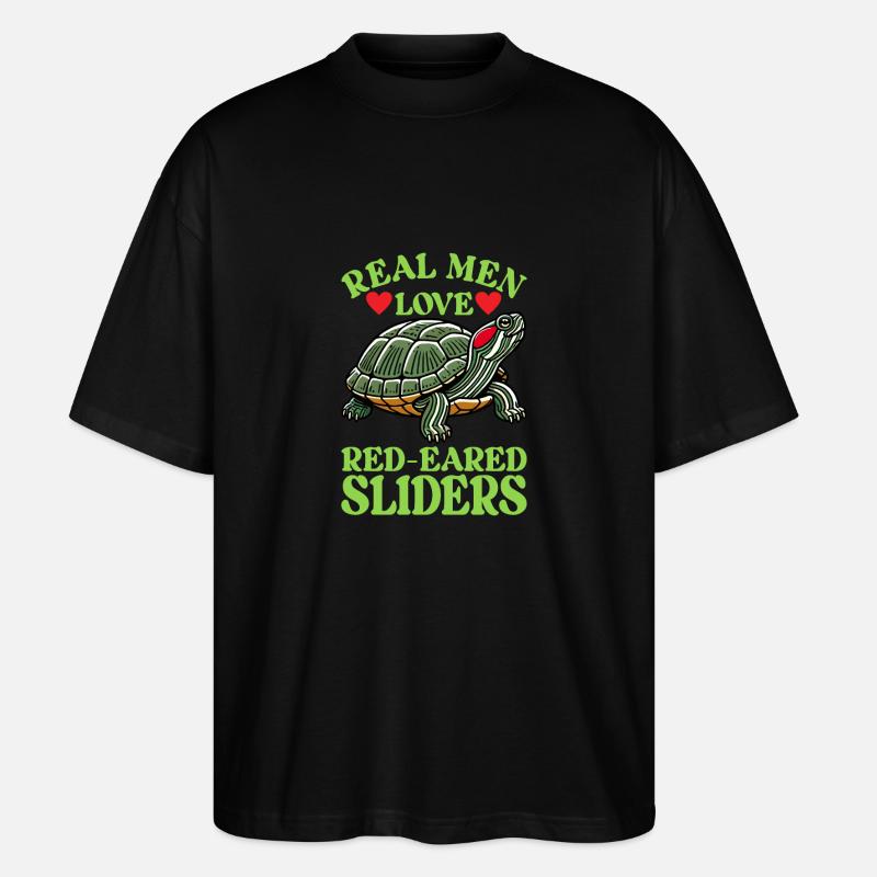 Turtle Red-eared Turtle - Stanley/Stella Oversized Unisex Organic T-shirt Blaster 2.0 - black