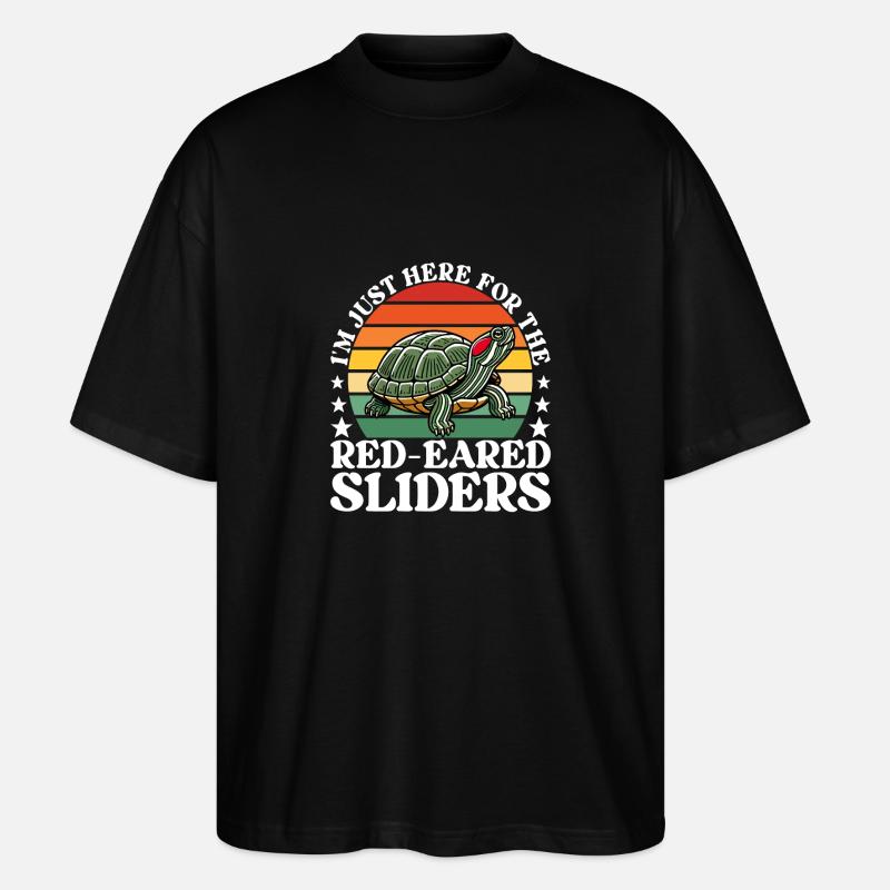 Turtle Red-eared Turtle - Stanley/Stella Oversized Unisex Organic T-shirt Blaster 2.0 - black