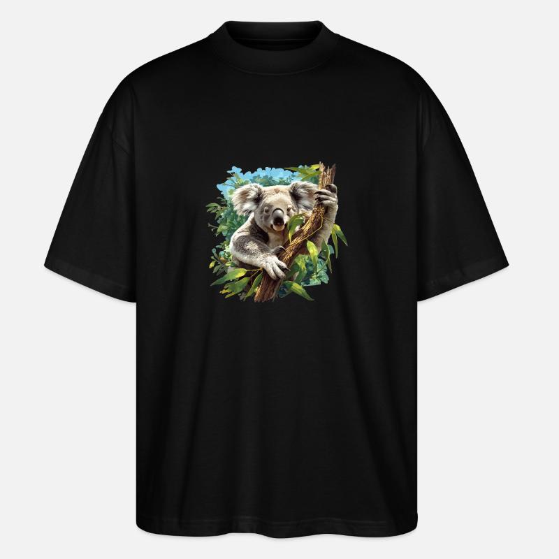 Koalas Koala - Stanley/Stella Oversized Unisex Organic T-shirt Blaster 2.0 - black