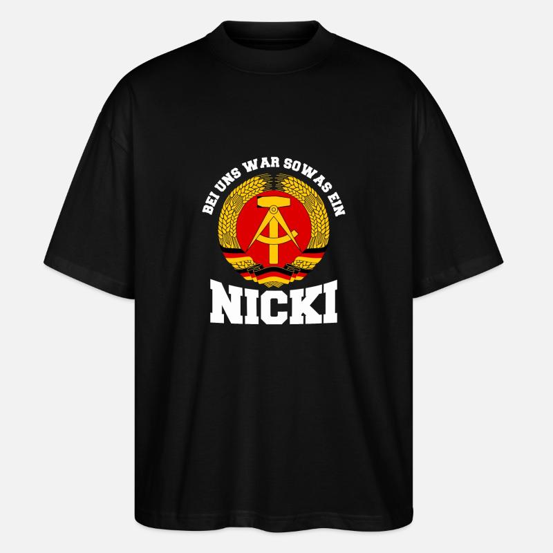 Itä-Saksa Itä-Itä-DDR Etusivu Itäblokki - Stanley/Stella Blaster 2.0 Unisex Oversized Luomu T-paita - musta