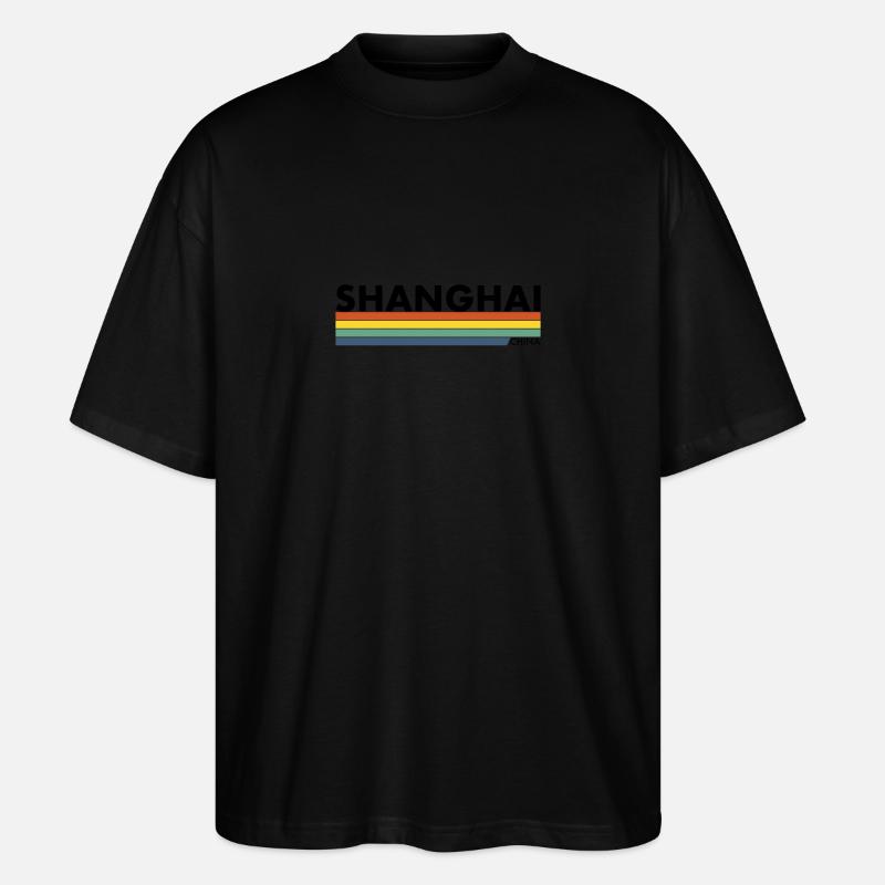 Shanghai Chine Chinesische Chinois - T-shirt bio Blaster 2.0 coupe oversize Stanley/Stella Unisexe - noir