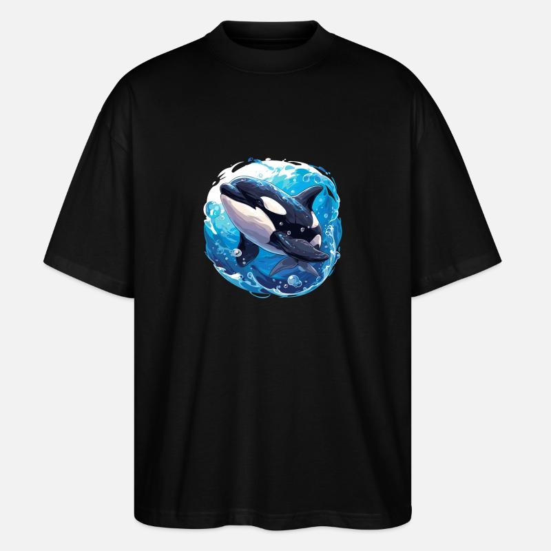 Orcas Orca - Stanley/Stella Oversized Unisex Organic T-shirt Blaster 2.0 - black