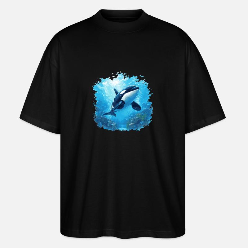 Orcas Orca - Stanley/Stella Oversized Unisex Bio T-Shirt Blaster 2.0 - Schwarz